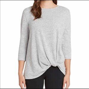 Matty M Extra Soft Stripe Twist Front Top